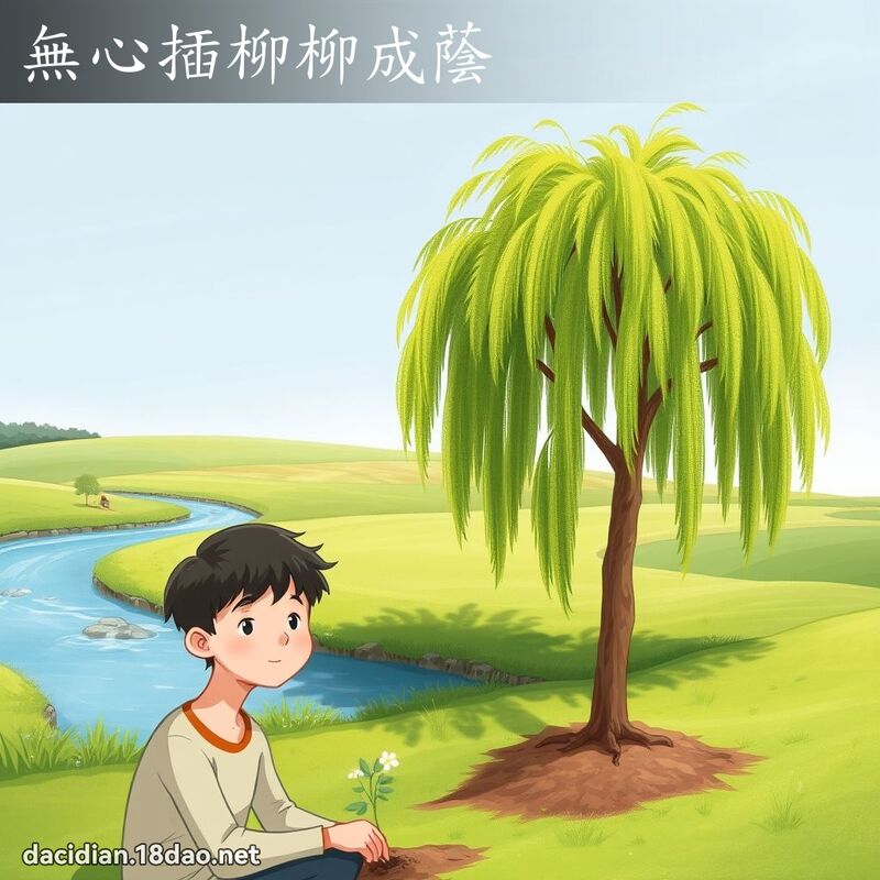 无心插柳柳成荫 - 国语大辞典配图