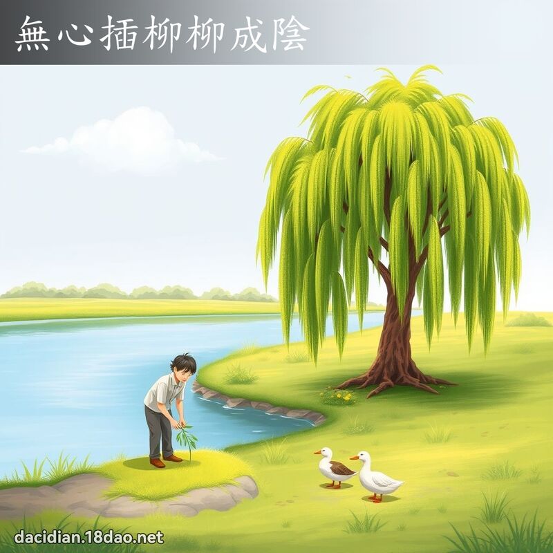 無心插柳柳成陰 - 國語大辭典配圖