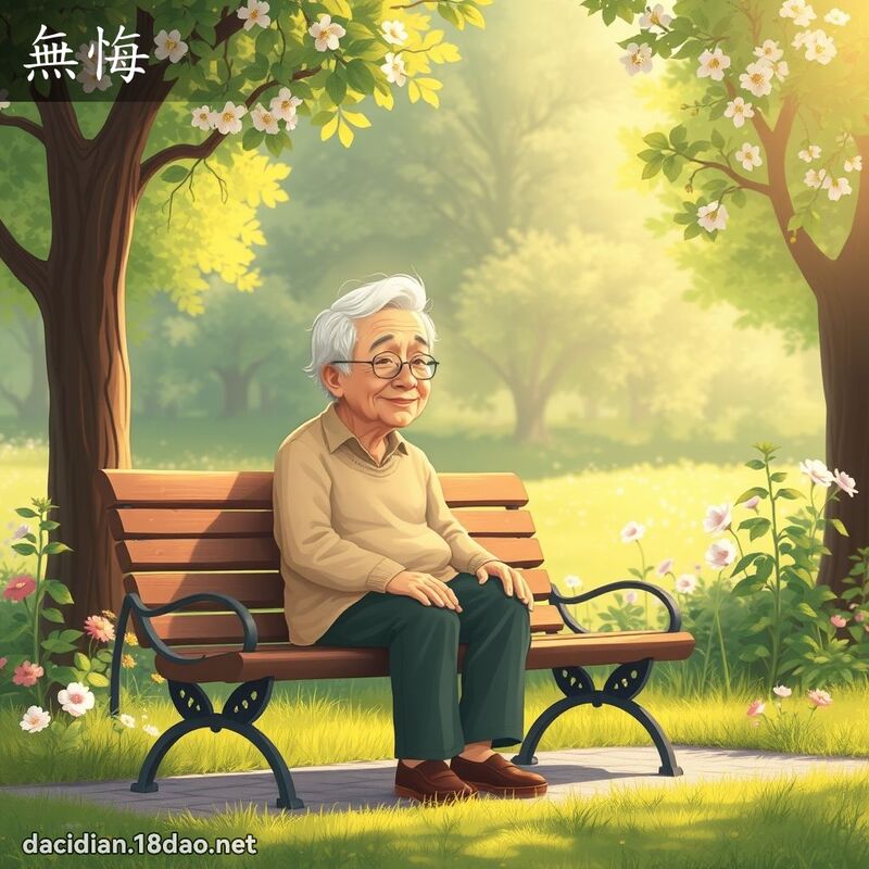 無悔 - 國語大辭典配圖