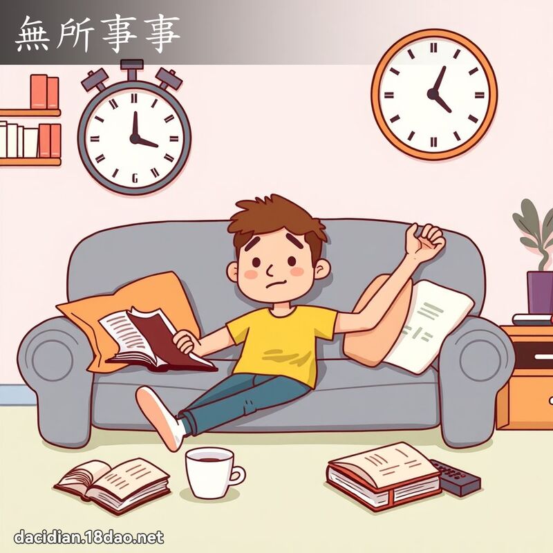 無所事事 - 國語大辭典配圖
