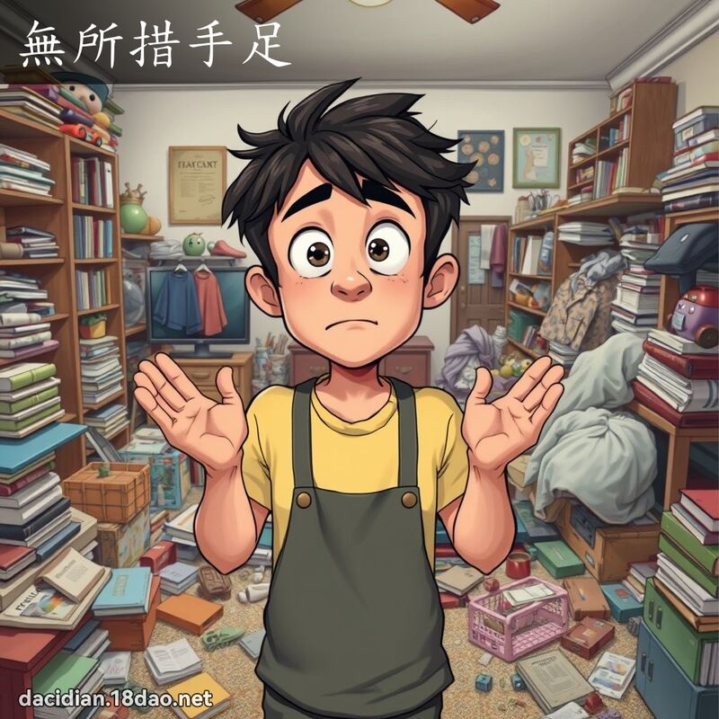 無所措手足 - 國語大辭典配圖