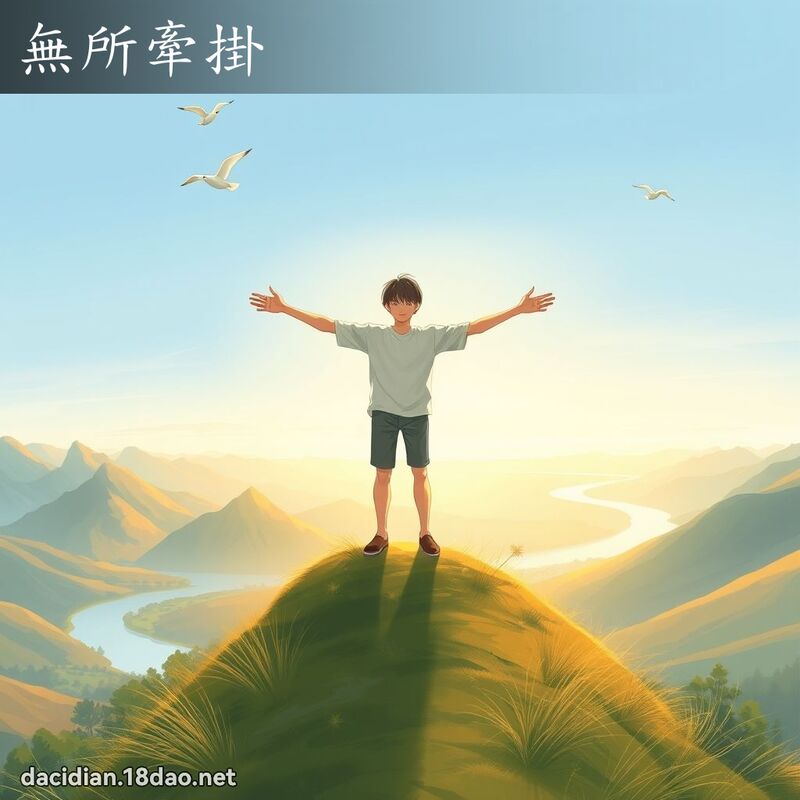 无所牵掛 - 国语大辞典配图