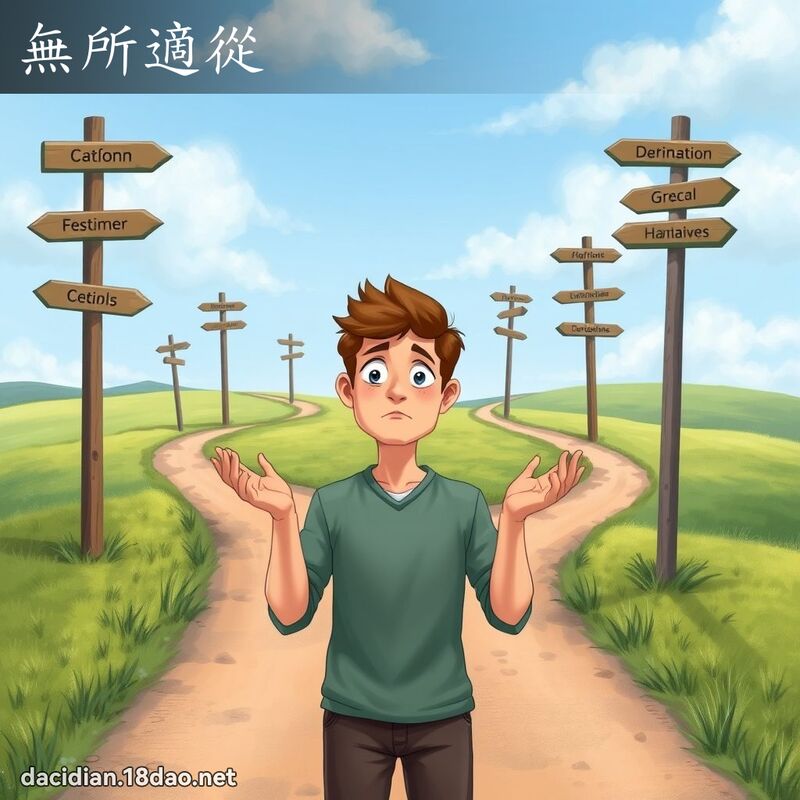無所適從 - 國語大辭典配圖
