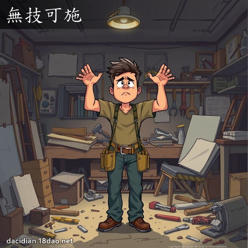 无技可施 - 国语大辞典配图