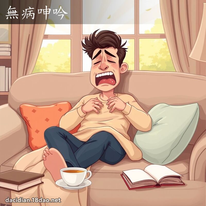 無病呻吟 - 國語大辭典配圖