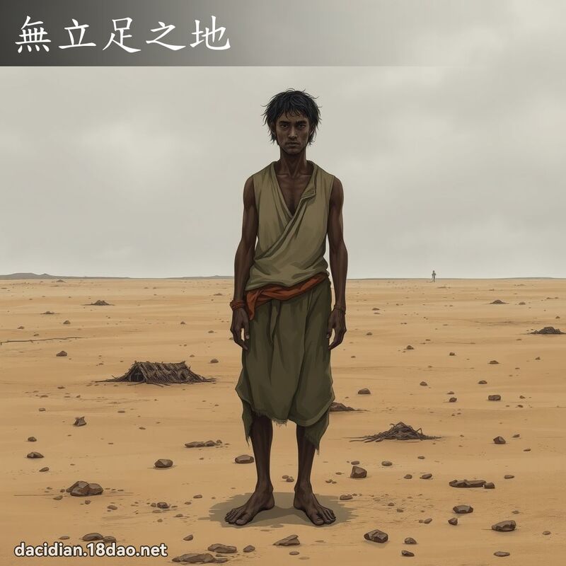 无立足之地 - 国语大辞典配图