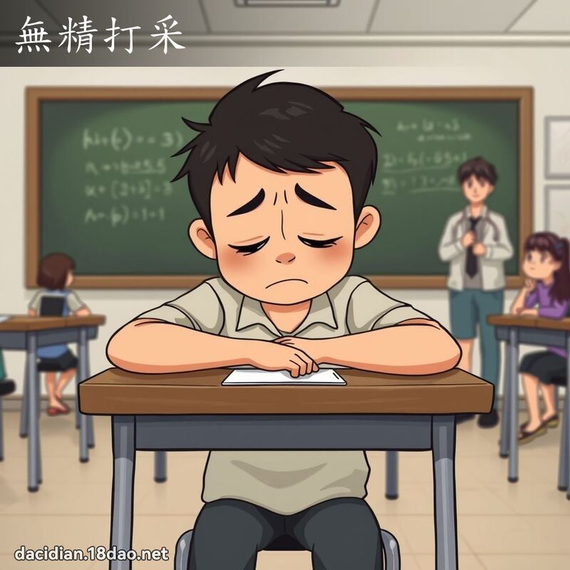 无精打采 - 国语大辞典配图