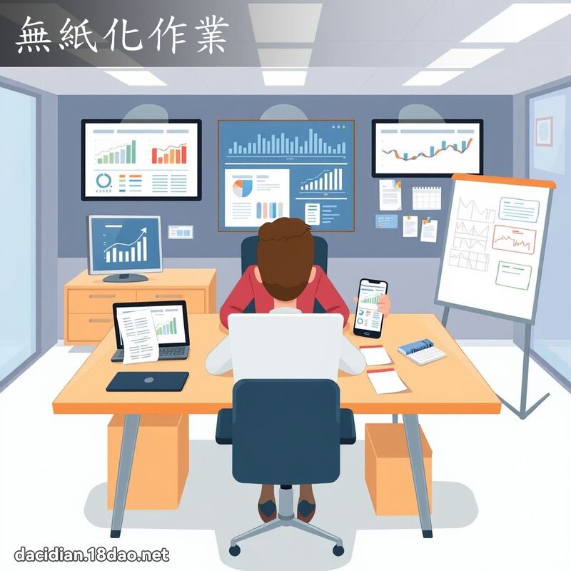 無紙化作業 - 國語大辭典配圖
