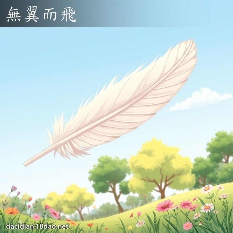 無翼而飛 - 國語大辭典配圖