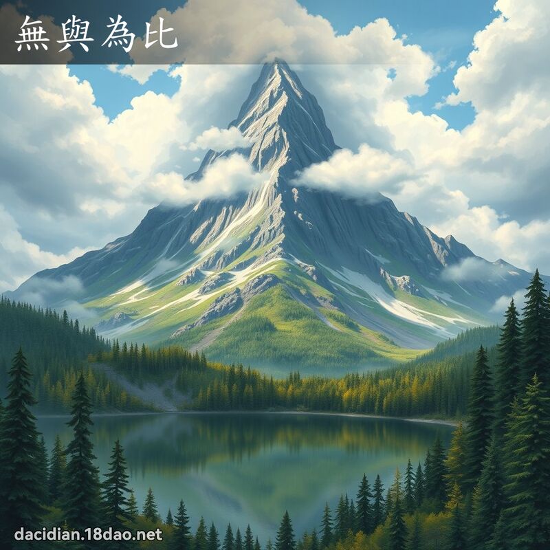 無與為比 - 國語大辭典配圖