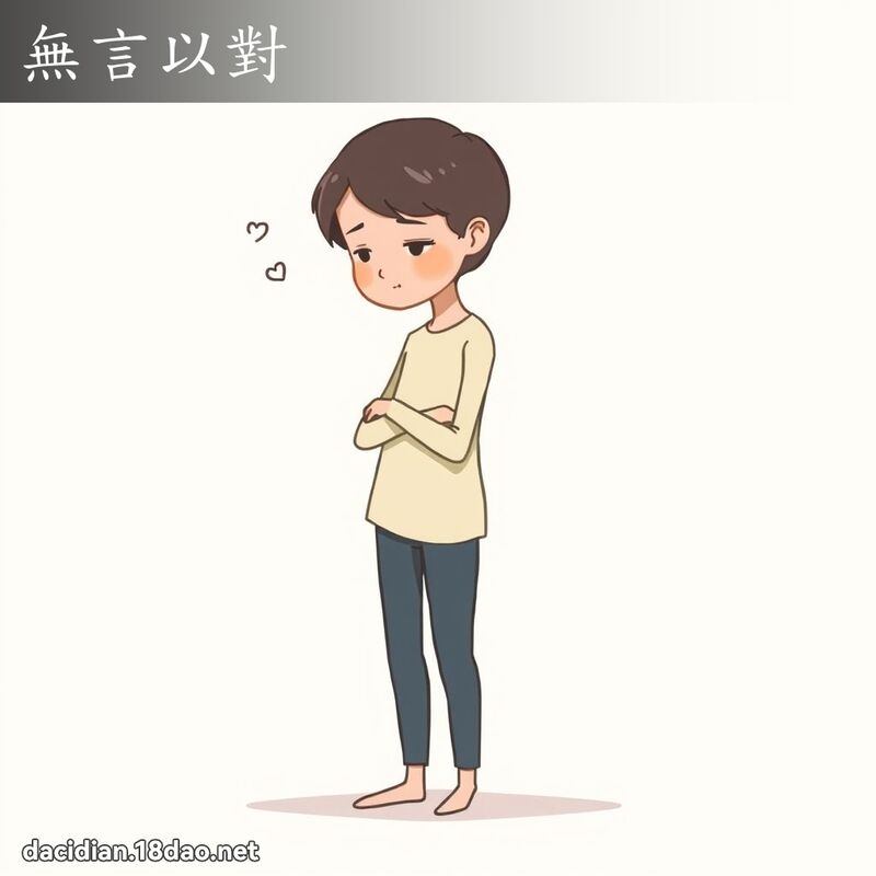 無言以對 - 國語大辭典配圖