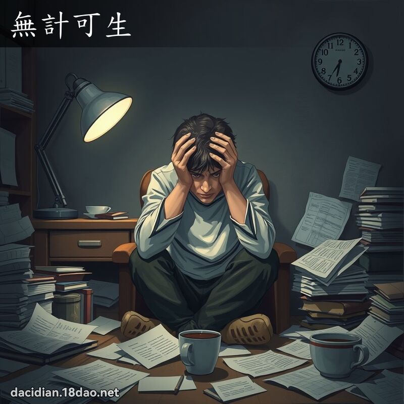 无计可生 - 国语大辞典配图