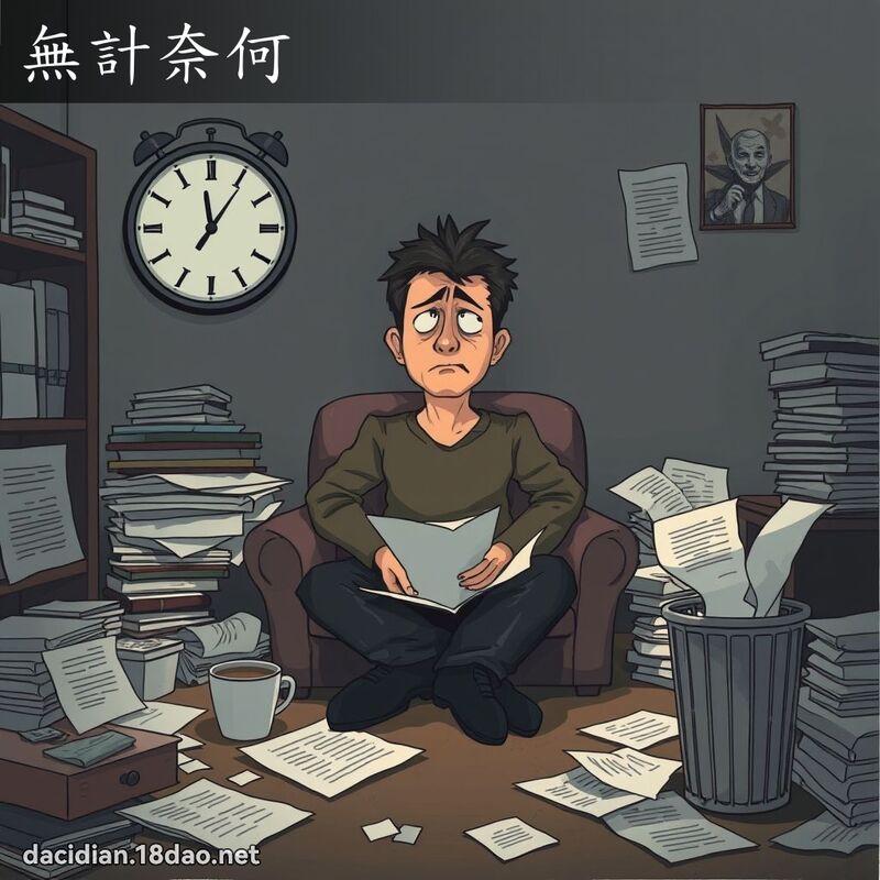 无计奈何 - 国语大辞典配图