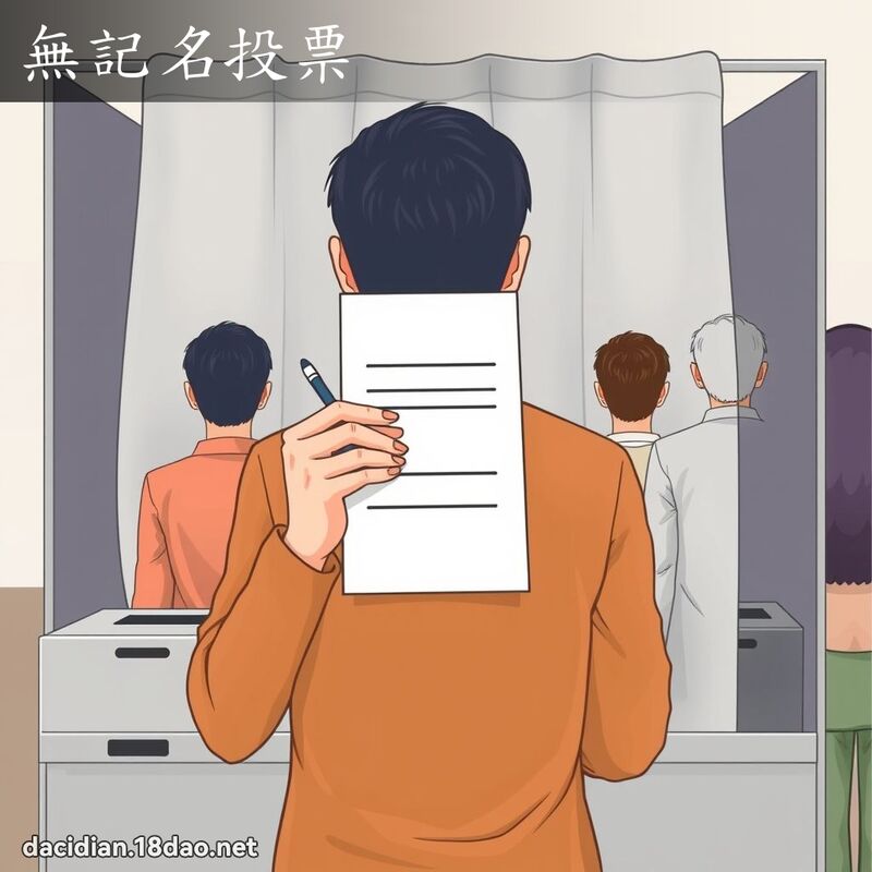 無記名投票 - 國語大辭典配圖