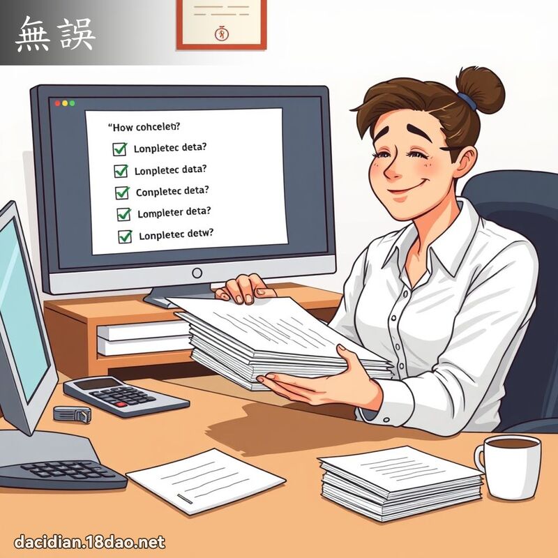 无误 - 国语大辞典配图