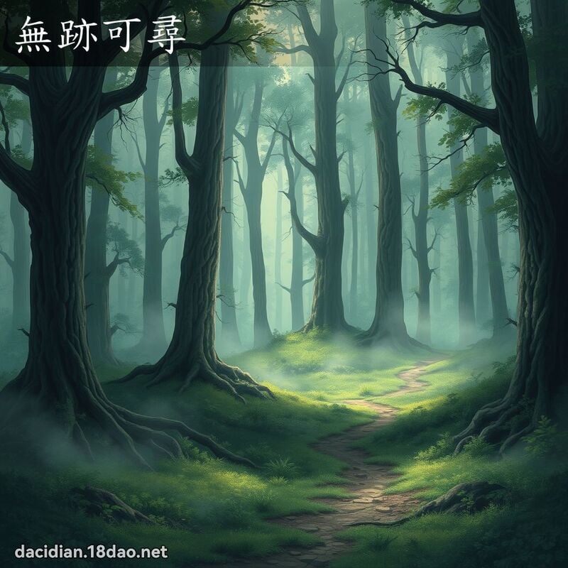 無跡可尋 - 國語大辭典配圖