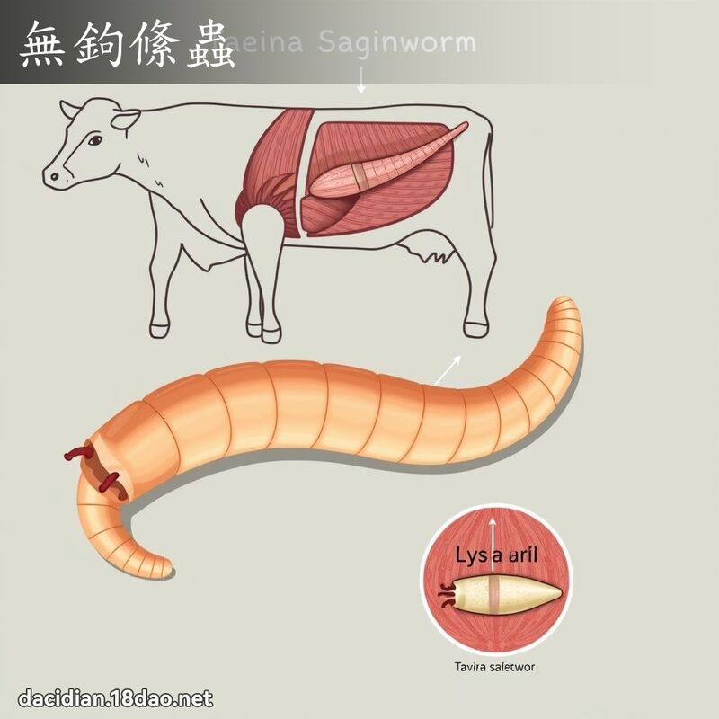無鉤絛蟲 - 國語大辭典配圖