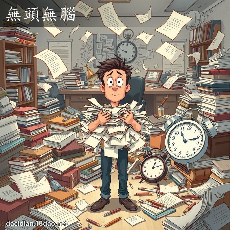 无头无脑 - 国语大辞典配图