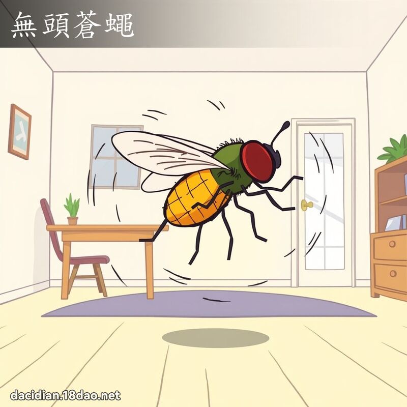 無頭蒼蠅 - 國語大辭典配圖