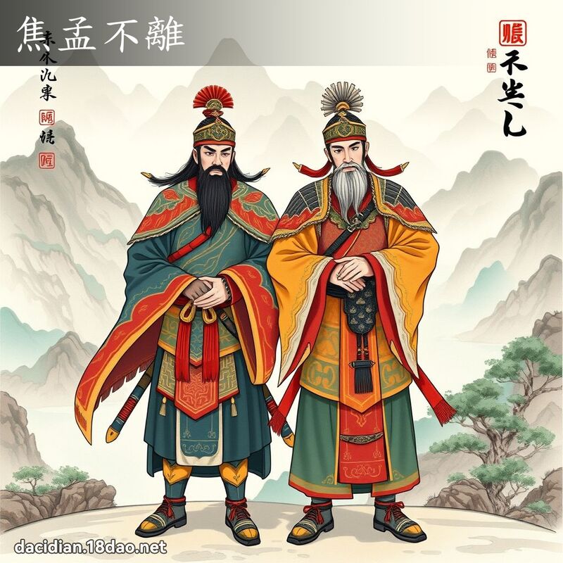 焦孟不離 - 國語大辭典配圖