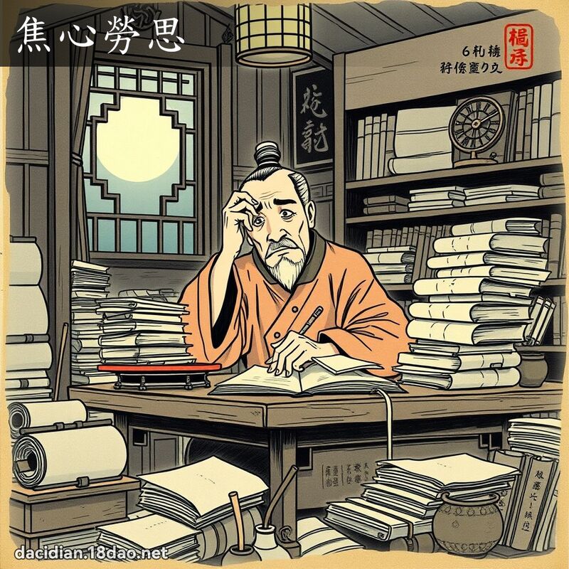 焦心勞思 - 國語大辭典配圖
