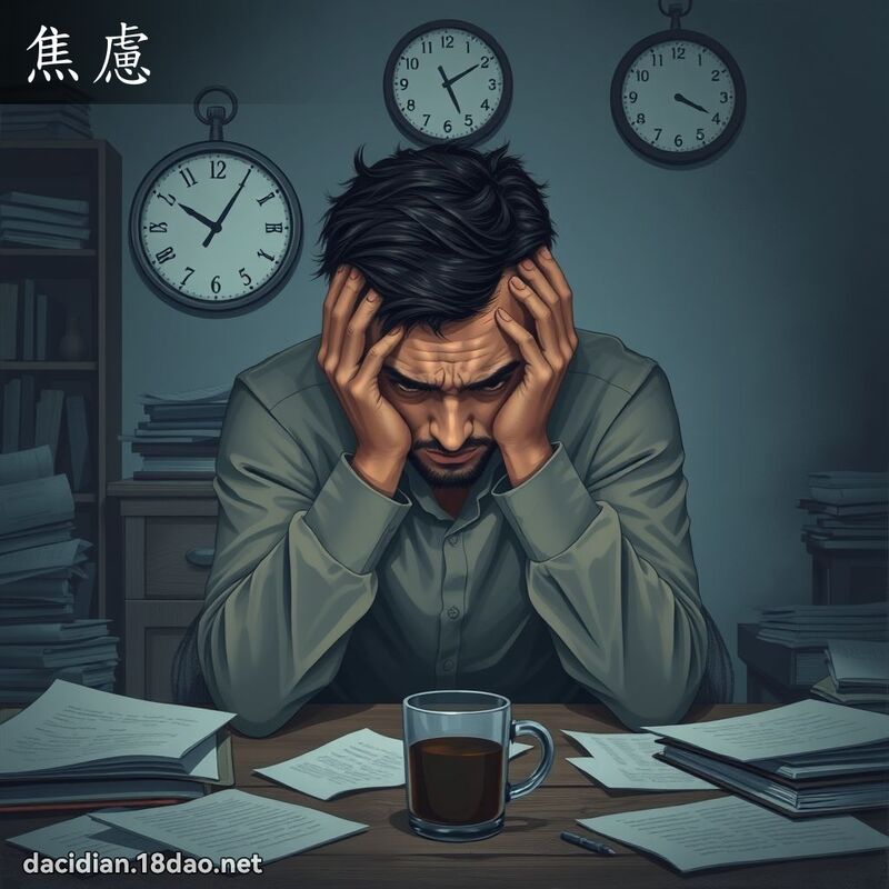 焦慮 - 國語大辭典配圖