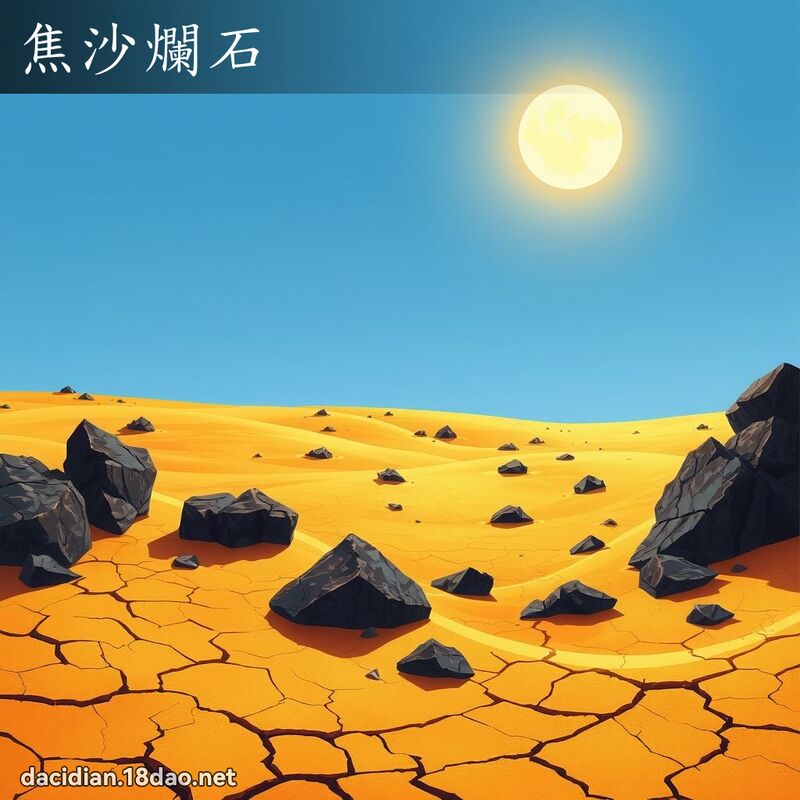 焦沙烂石 - 国语大辞典配图