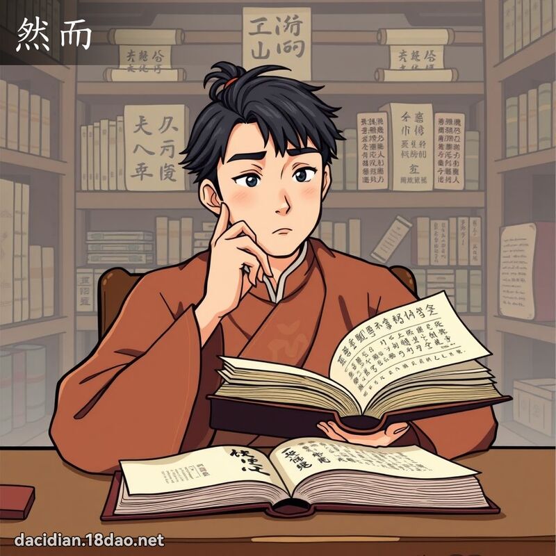 然而 - 國語大辭典配圖