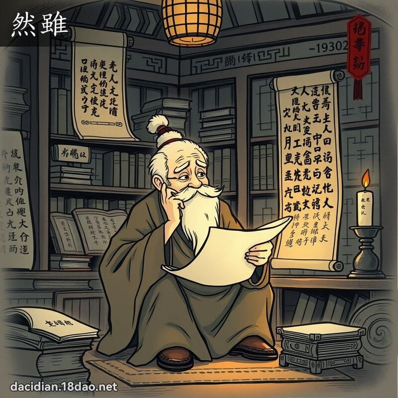 然虽 - 国语大辞典配图
