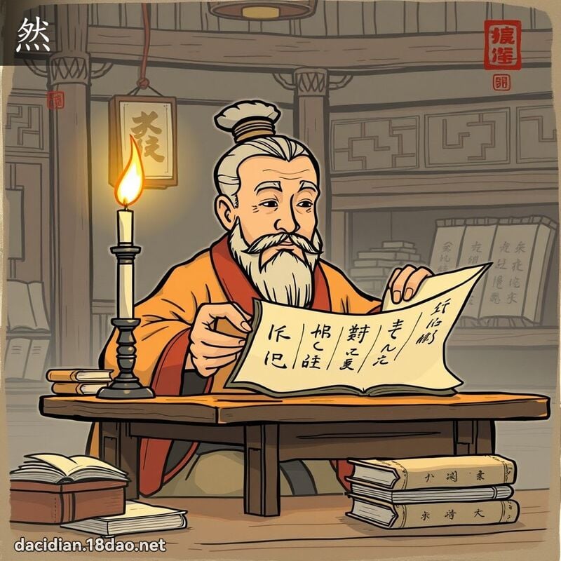 然 - 國語大辭典配圖