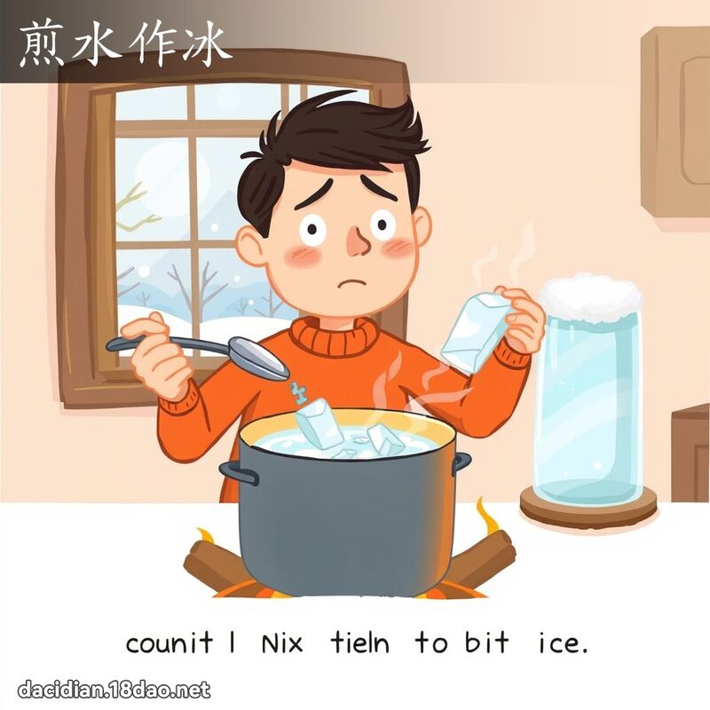 煎水作冰 - 國語大辭典配圖