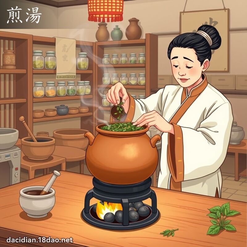 煎汤 - 国语大辞典配图
