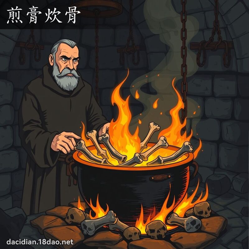 煎膏炊骨 - 国语大辞典配图