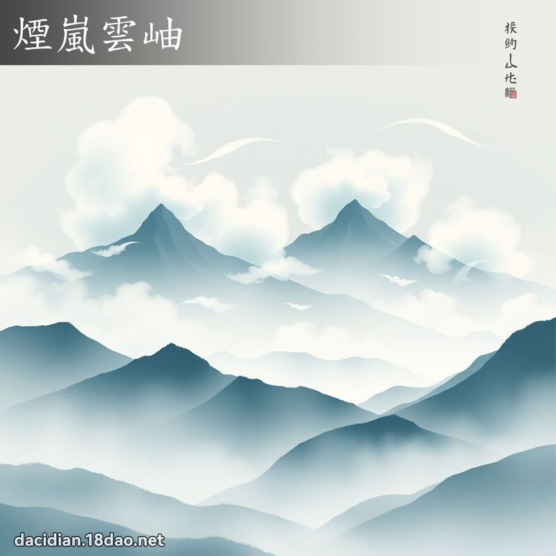 煙嵐雲岫 - 國語大辭典配圖