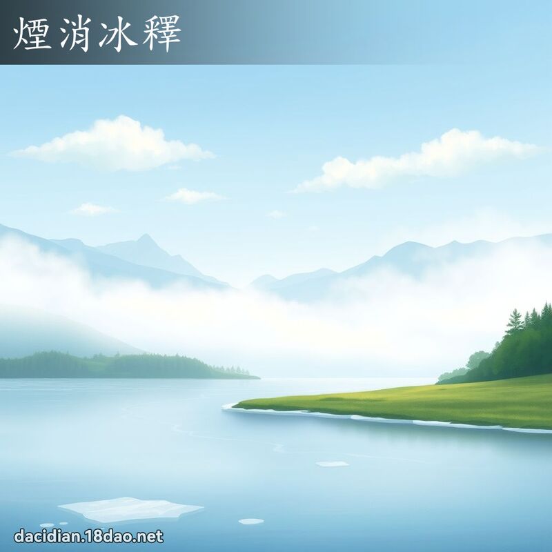 烟消冰释 - 国语大辞典配图