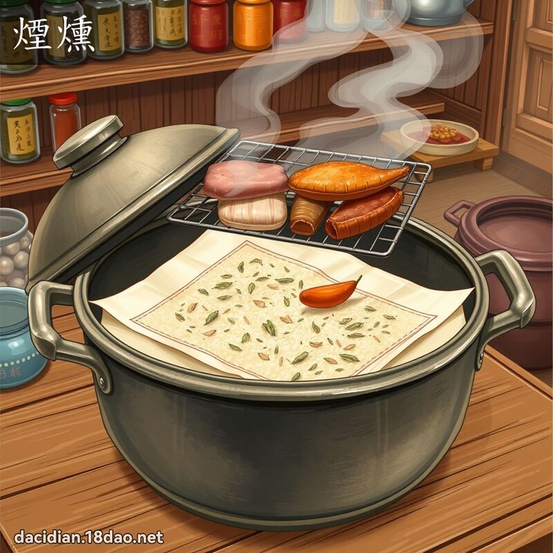 煙燻 - 國語大辭典配圖
