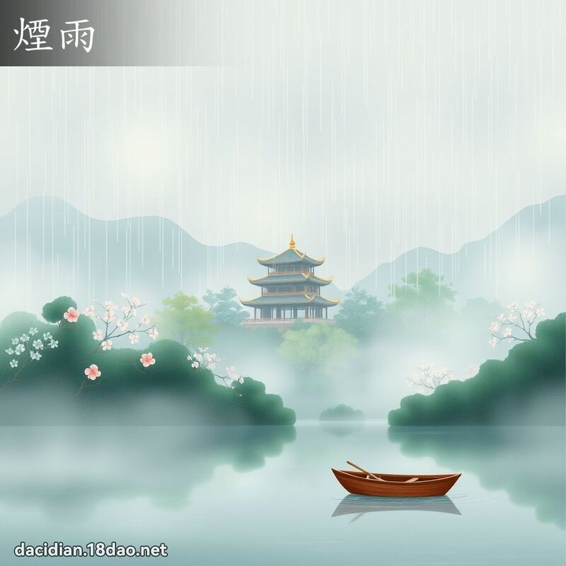 烟雨 - 国语大辞典配图