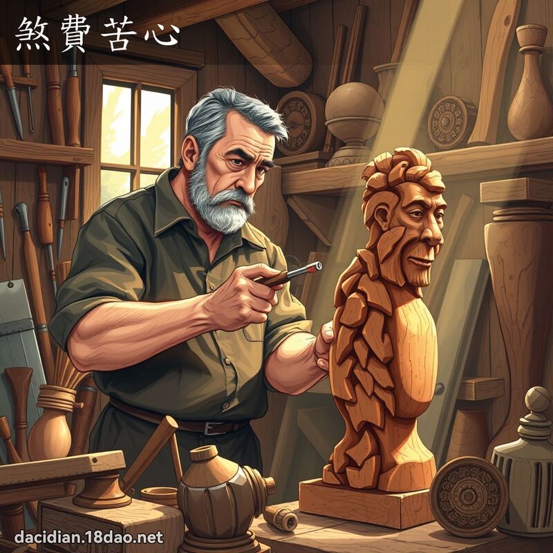 煞费苦心 - 国语大辞典配图
