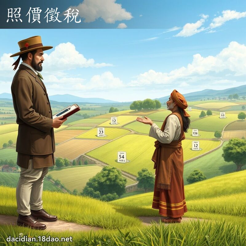 照价征税 - 国语大辞典配图