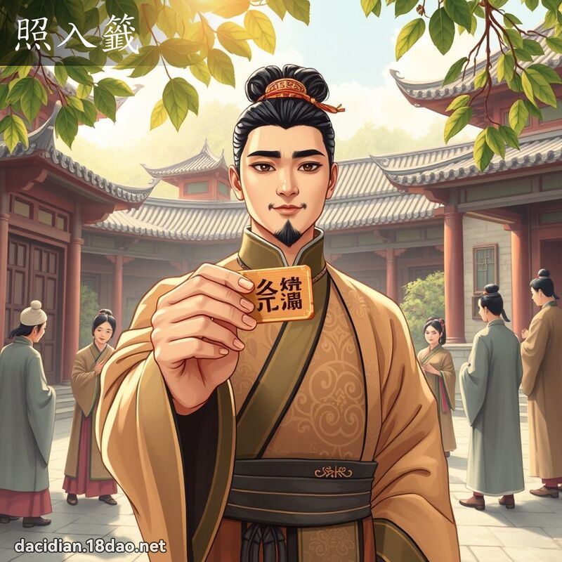 照入签 - 国语大辞典配图