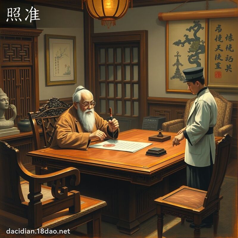 照准 - 国语大辞典配图