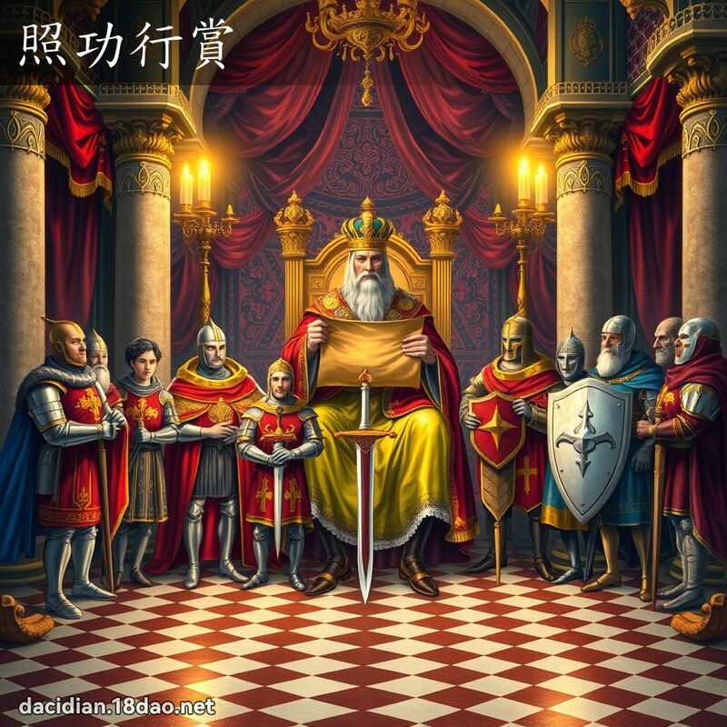 照功行赏 - 国语大辞典配图