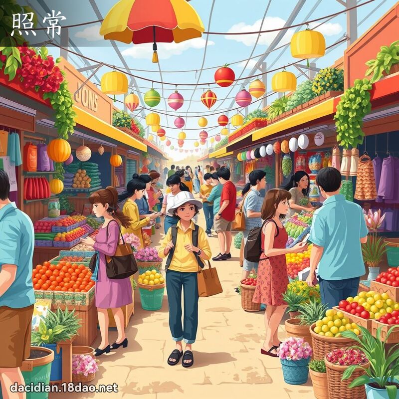 照常 - 国语大辞典配图