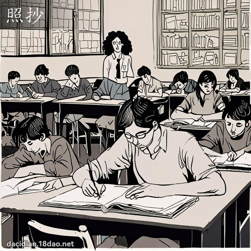 照抄 - 国语大辞典配图