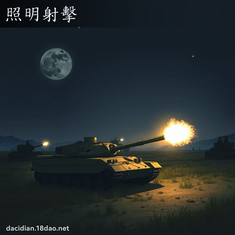 照明射击 - 国语大辞典配图