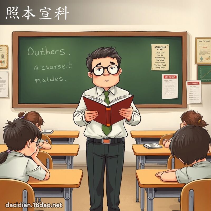 照本宣科 - 國語大辭典配圖