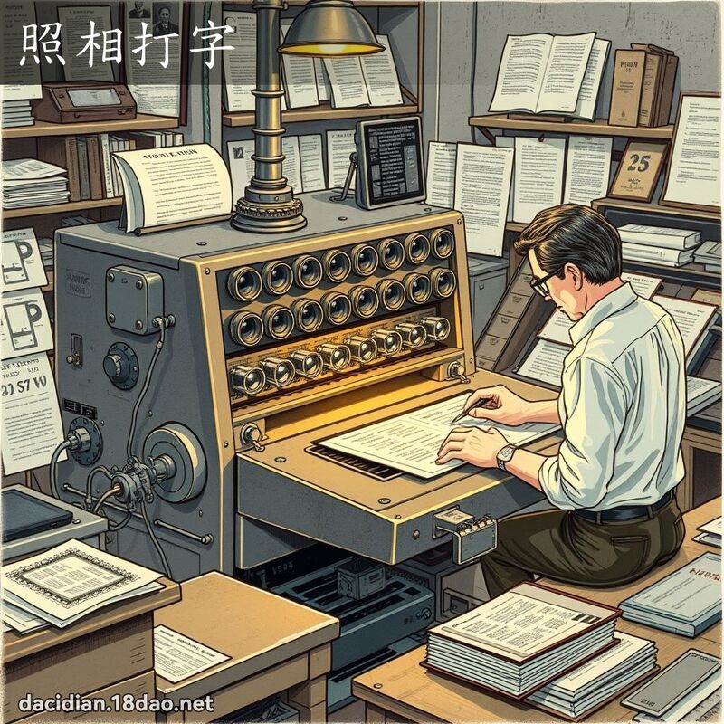 照相打字 - 國語大辭典配圖