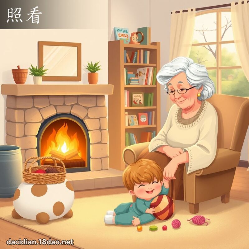 照看 - 國語大辭典配圖