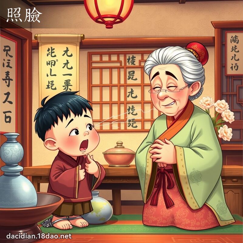 照臉 - 國語大辭典配圖