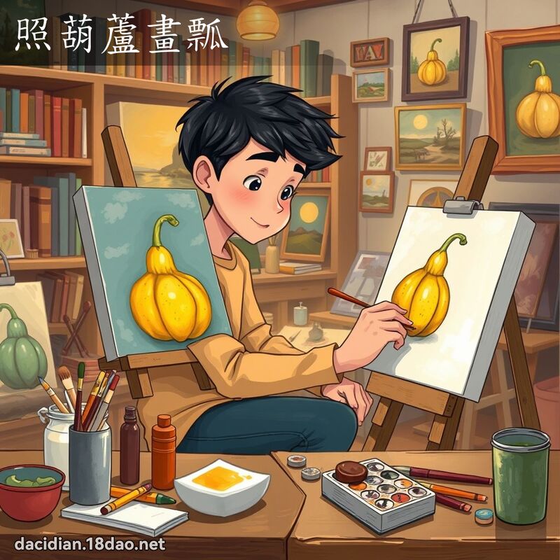 照葫蘆畫瓢 - 國語大辭典配圖